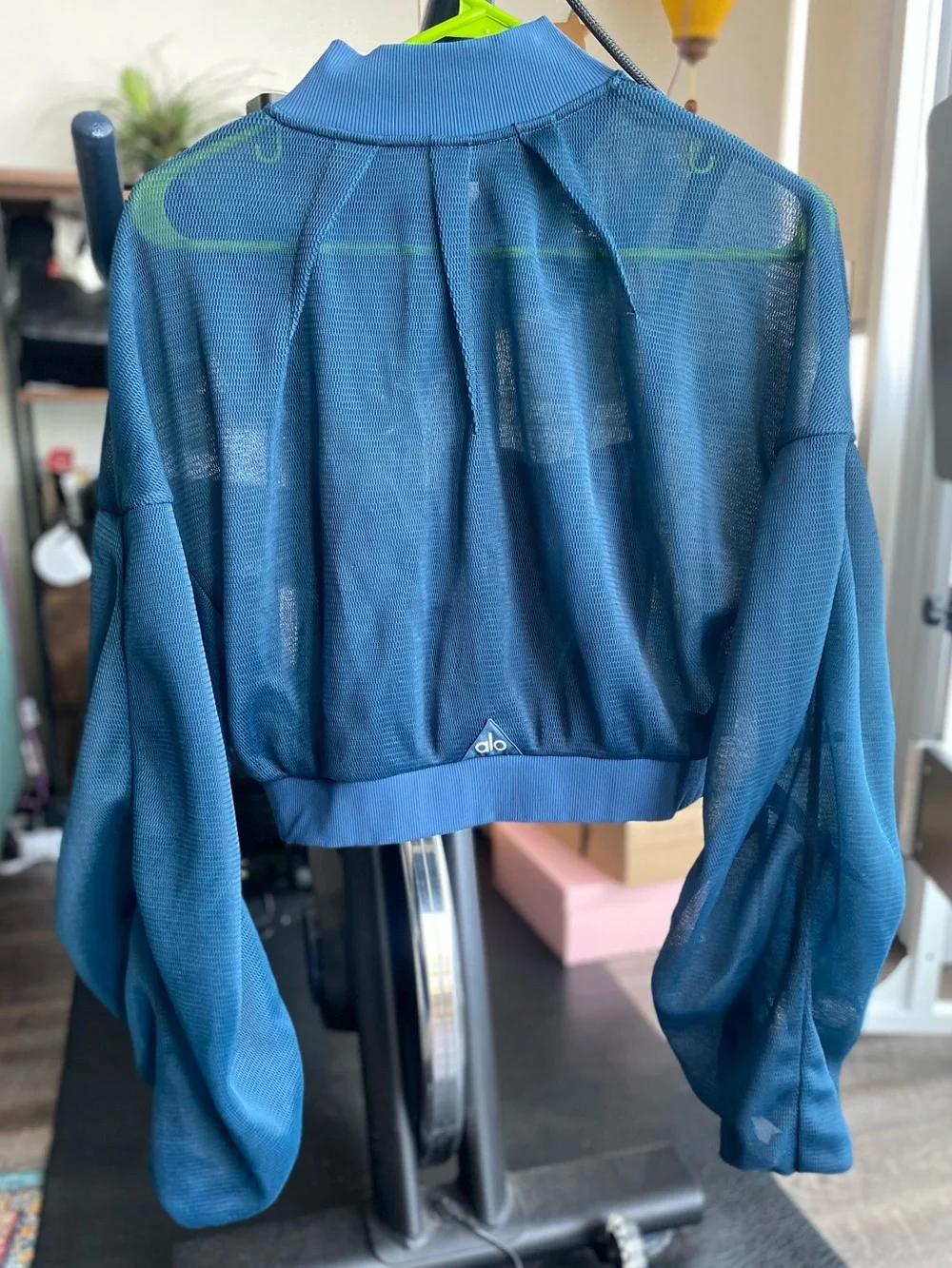 Crop Field Mesh Jacket Navy
